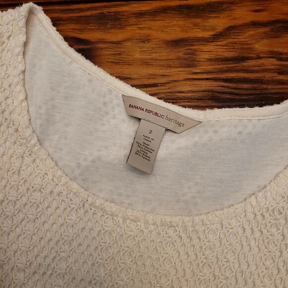 Banana Republic Woven Lace Heritage Dress Sz 2 - Picture 3 of 4